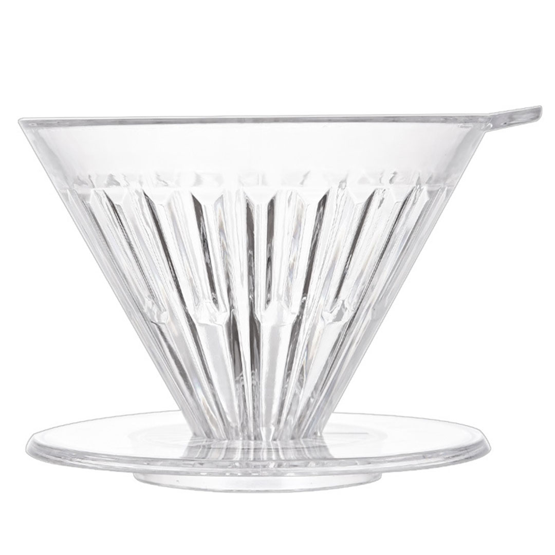 قمع تقطير v02 مصنوع من مادة بولي كاربونيت الصحية المقاومة للكسر شفاف