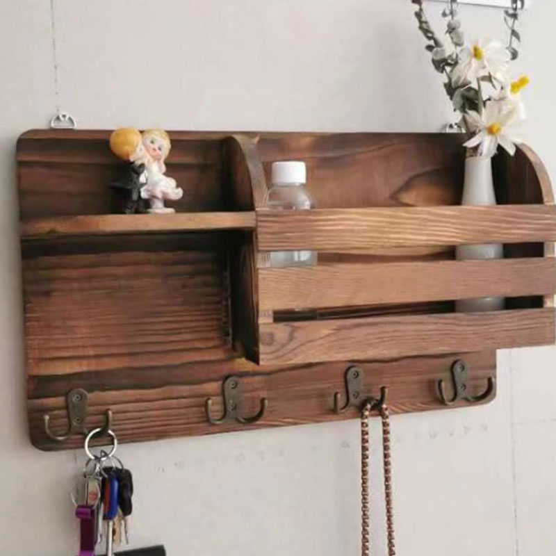Wall mounted wooden holder hanger e-44-KR070104