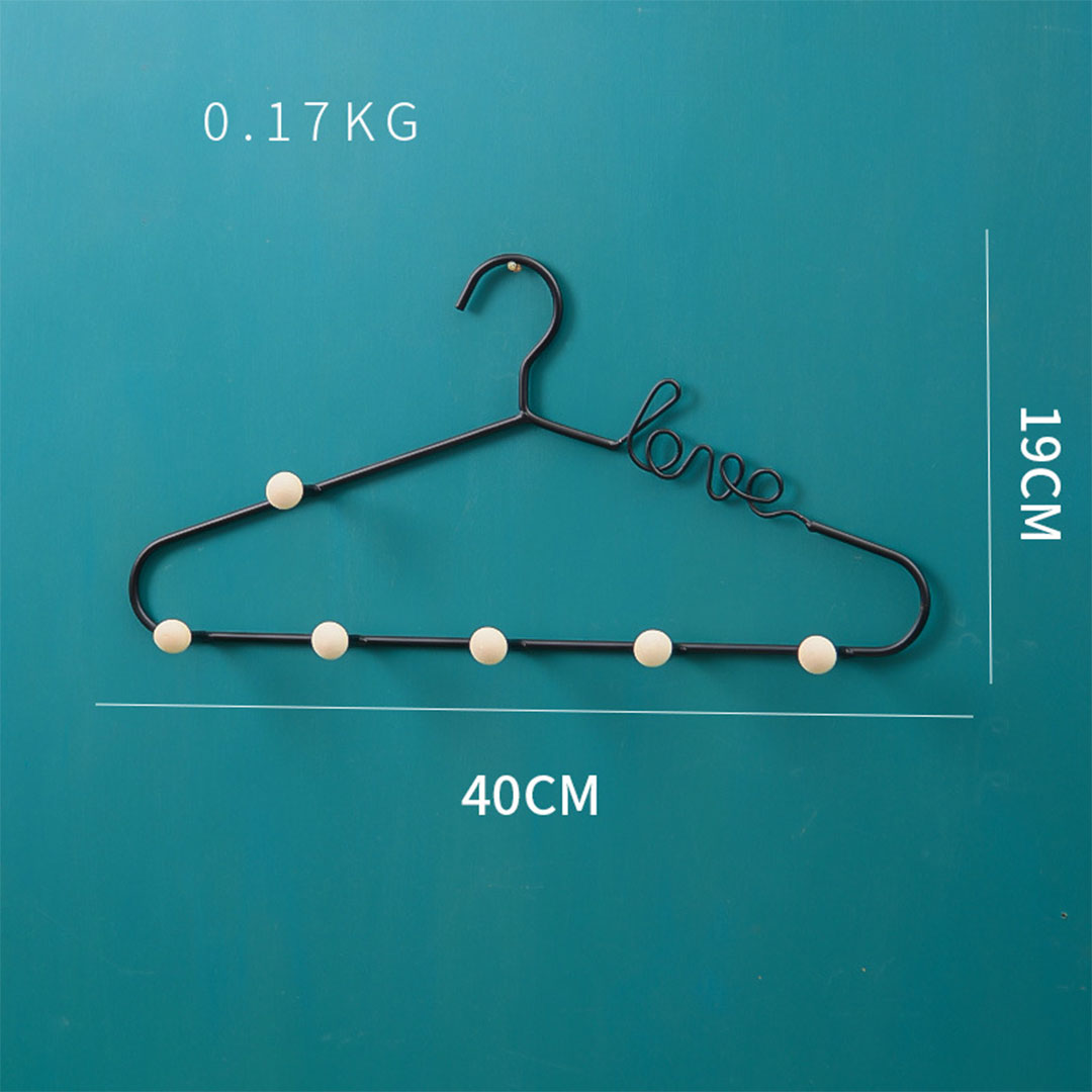 علاقة ملابس و اكسسوارات جدارية لون اسود cd-48-KR130282
