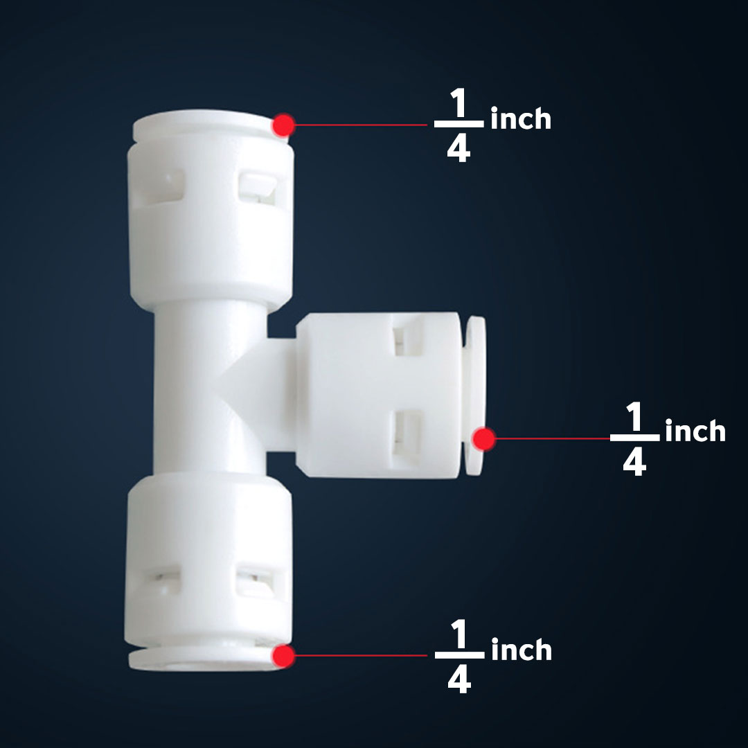 Water tube connector T adapter 1/4 inch H-423