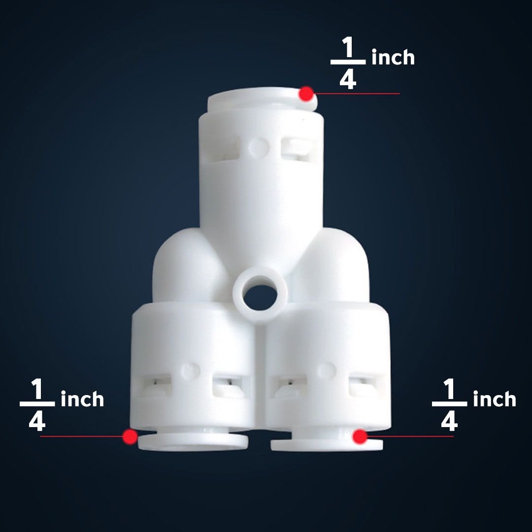 Water tube connector Y adapter 1/4 inch H-429A