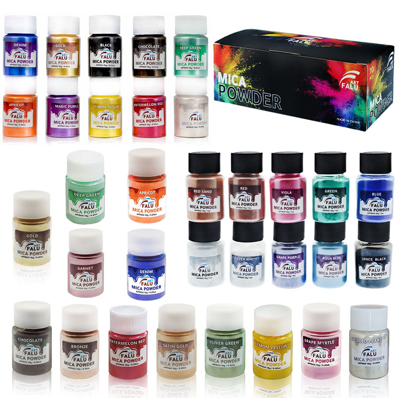 لون بودرة المايكا للصابون و الشمع و الريزن ارت 10 جرام متعدد الالوان