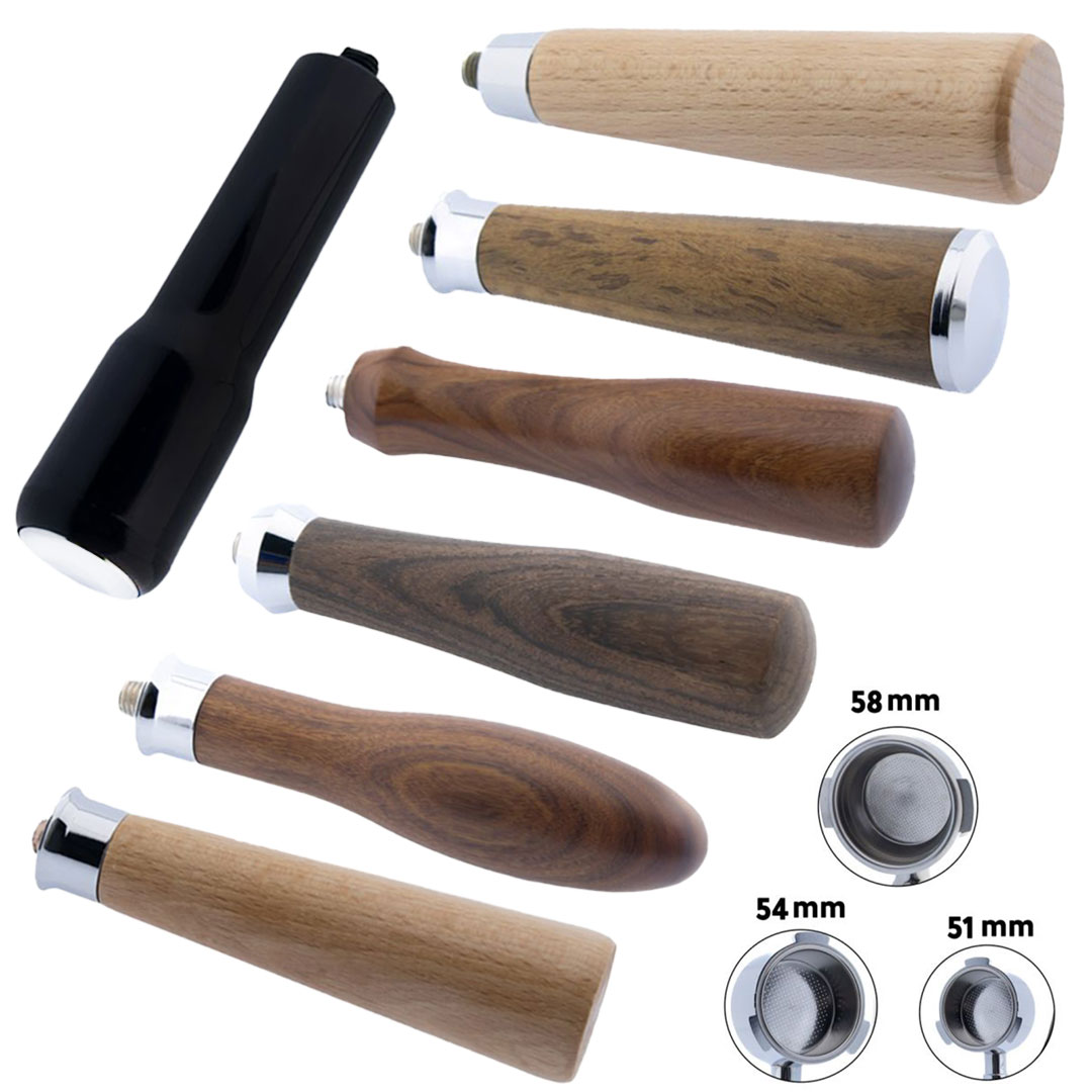 مقبض خشبي يتناسب مع معظم أنواع البورتافلتر مسمار 10مم ألوان وأشكال متعددة