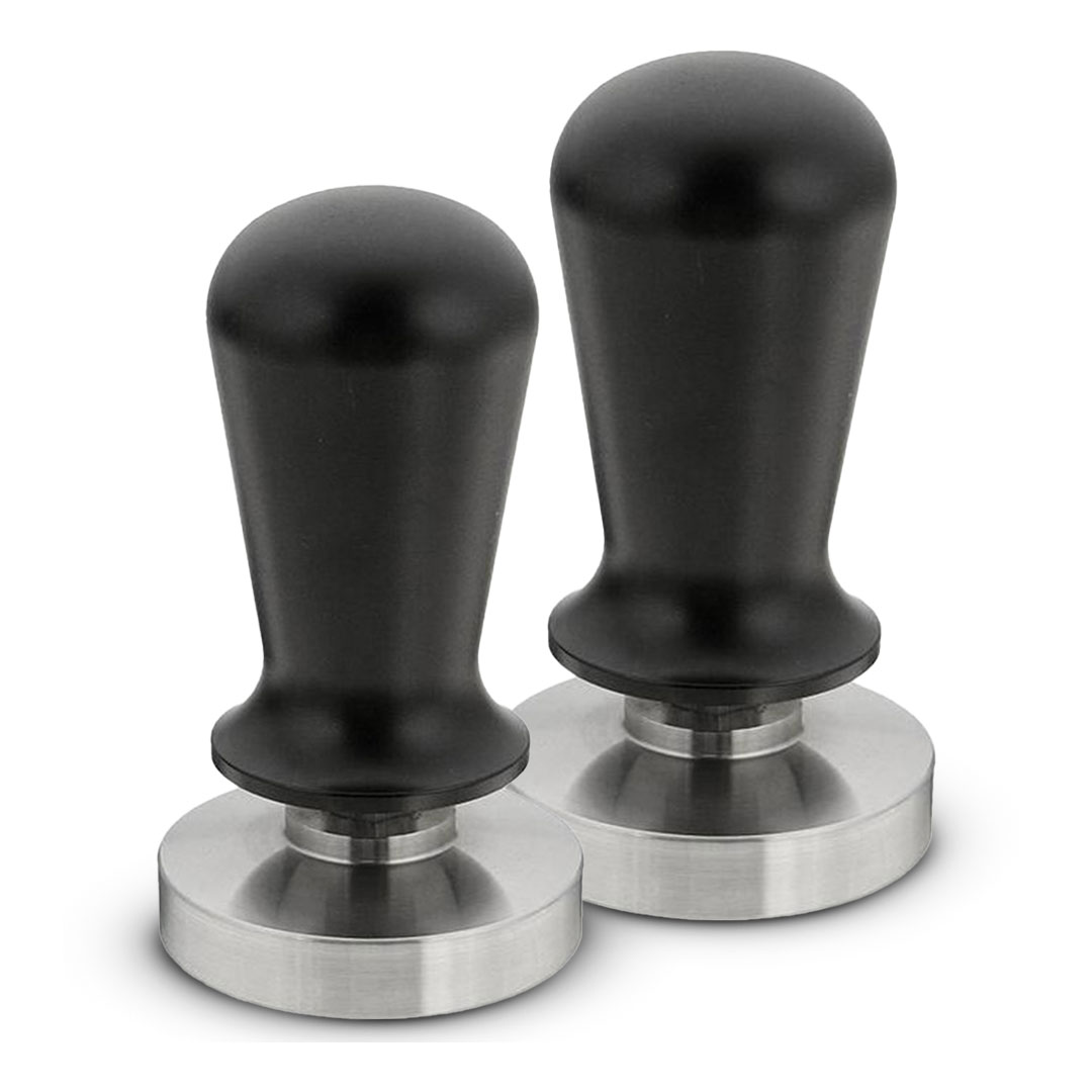 Coffee calibrated pressure tamper black multi-size