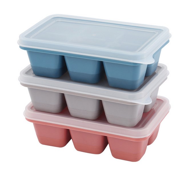 Ice cubes mold set with cover 3pcs
