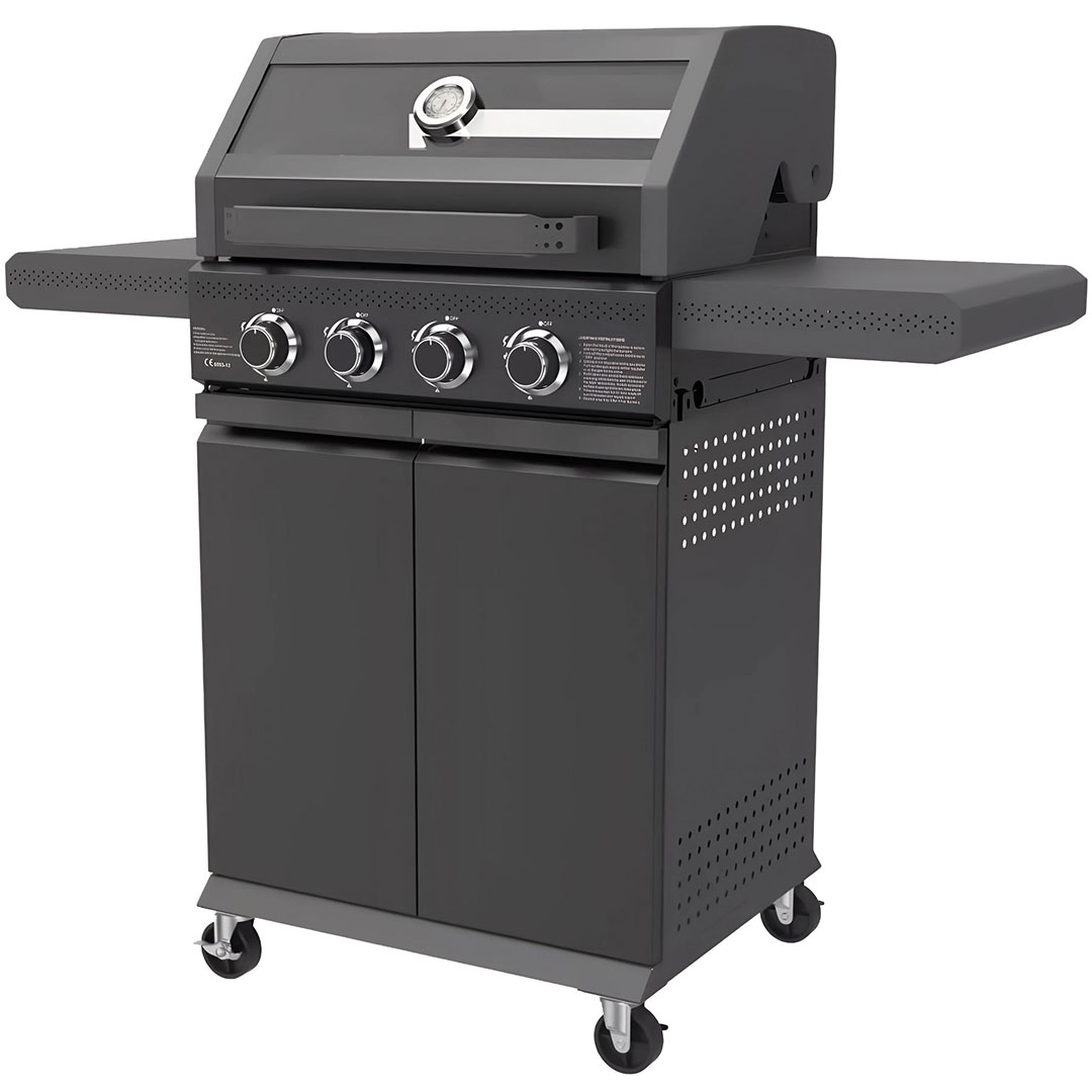 2086N(GAS) Gas Grill with Side Burner and Bottom Storage Compartment